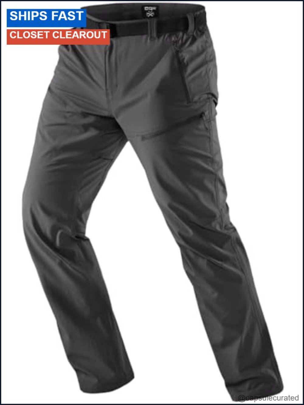 Men's Quick Dry Tactical Cargo Pants, Water Resistant Lightweight Stretch